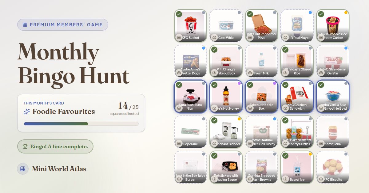 Introducing the Monthly Bingo Hunt